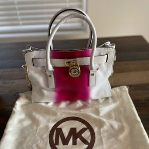 MICHAEL Michael Kors Women Hamilton Spray Print E/W Satchel Handbag 30S4GHYS3L